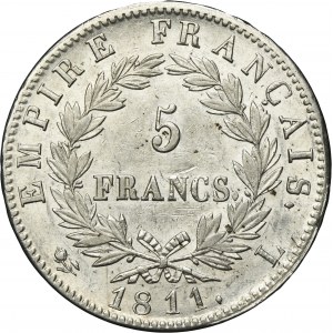 France, Napoleon I, 5 Francs Bayonne 1811 L