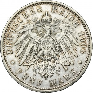Germany, Prussia Kingdom, Wilhelm II, 5 Mark Berlin 1906 A