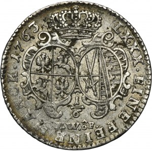 Augustus III of Poland, 1/6 Thaler Dresden 1763 FWôF