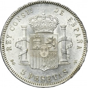 Spain, Alfonso XIII, 5 Pesetas Madrid 1899