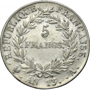 France, Napoleon I, 5 Francs Paris 1804 A