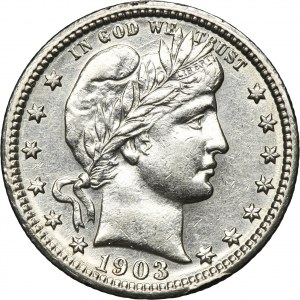 USA, 1/4 Dollar Philadelphia 1903 - Barber