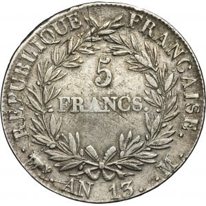 France, Napoleon I, 5 Francs Toulouse 1804 M