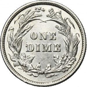 USA, 1 Dime Philadelphia 1898 - Barber