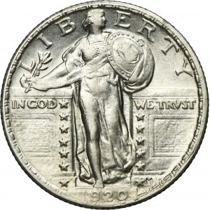 USA, 1/4 Dollar Philadelphie 1920 - Liberté debout