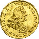 Augustus III of Poland, 1/2 Ducat Dresden 1735 FWôF - VERY RARE