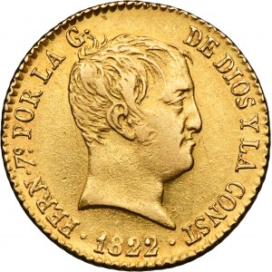 Spain, Ferdinand VII, 80 Reales Madrid 1822 M