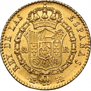 Spain, Ferdinand VII, 80 Reales Madrid 1822 M