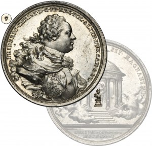 Friedrich Christian, Medal on occasion of the Death of August III of Poland 1763 - RARE, SILVER, ex. Potocki