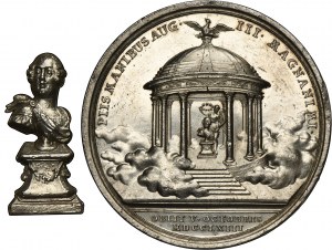 Friedrich Christian, Medal on occasion of the Death of August III of Poland 1763 - RARE, SILVER, ex. Potocki