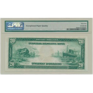 USA, Sceau Bleu, Cleveland, 20$ 1914 - Burke &amp; McAdoo - PMG 64 EPQ - Jupiter Collection
