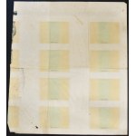 Arkusze banknotów 50 złotych 1936 Dąbrowski - z paserami drukarskimi