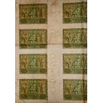 Arkusze banknotów 50 złotych 1936 Dąbrowski - z paserami drukarskimi