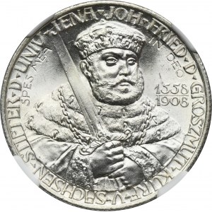 Germany, Saxony-Weimar-Eisenach, Wilhelm Ernst, 2 Marki Berlin 1908 - University of Jena - NGC MS65+