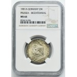Germany, Kingdom of Prussia, Wilhelm II, 2 Mark Berlin 1901 - NGC MS64