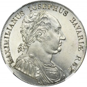 Germany, Kingdom of Bavaria, Maximilian I Joseph, Thaler Munich 1818 - NGC MS64