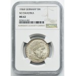 Nemecko, Tretia ríša, 5 mariek Stuttgart 1936 F - Hindenburg - NGC MS62