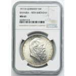 Germany, Bavaria, Regent Luitpold, 5 Mark Munich 1911 D - NGC MS63