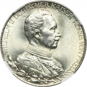 Nemecko, Pruské kráľovstvo, Wilhelm II, 2 marky Berlín 1913 A - NGC MS65
