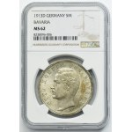 Germany, Bavaria, Otto, 5 Mark Munich 1913 D - NGC MS62