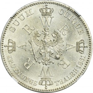 Germany, Kingdom of Prussia, Wilhelm I, Crown Thaler Berlin 1861 - NGC MS62