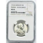 Germany, Kingdom of Prussia, Wilhelm II, 2 Mark Berlin 1913 A - NGC MS66