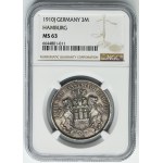Germany, City of Hamburg, 3 Mark 1910 J - NGC MS63