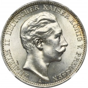 Germany, Kingdom of Prussia, Wilhelm II, 3 Mark Berlin 1912 A - NGC MS64