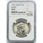 Germany, Kingdom of Prussia, Wilhelm II, 3 Mark Berlin 1912 A - NGC MS64