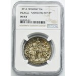 Germany, Kingdom of Prussia, Wilhelm II, 3 Mark Berlin 1913 A - NGC MS65