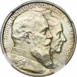 Germany, Baden, Friedrich I, 2 Mark Karlsruhe 1906 - NGC MS63+