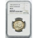 Germany, Hessen-Darmstadt, Ernst Ludwig, 2 Mark Berlin 1904 A - NGC MS65