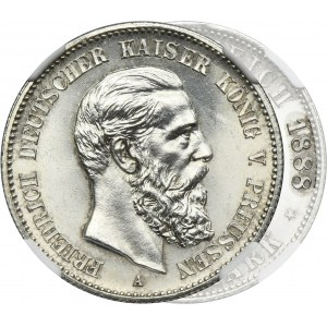 Germany, Kingdom of Prussia, Friedrich III, 2 Mark Berlin 1888 A - NGC MS64