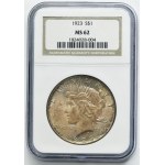USA, 1 Dollar Philadelphia 1923 - Peace - NGC MS62