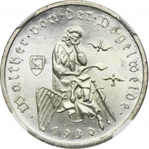 Germany, Weimar Republic, 3 Mark Berlin 1930 A - Walther Vogelweide - NGC MS65