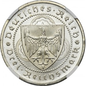 Germany, Weimar Republic, 3 Mark Berlin 1930 A - Walther Vogelweide - NGC MS65