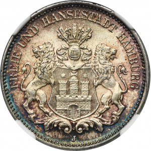 Germany, City of Hamburg, 2 Mark 1914 J - NGC MS65