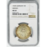 Germany, Weimar Republic, 3 Mark Muldenhütten 1929 E - NGC MS64