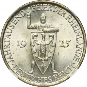 Germany, Weimar Republic, 5 Mark Munich 1925 D - NGC MS64