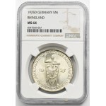 Germany, Weimar Republic, 5 Mark Munich 1925 D - NGC MS64