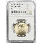 Germany, Weimar Republic, 3 Marks Stuttgart 1932 F - NGC MS66