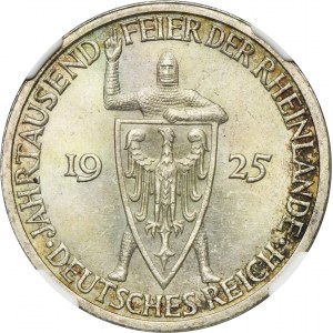 Germany, Weimar Republic, 3 Mark Berlin 1925 A - NGC MS64
