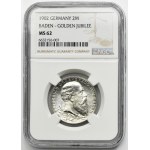 Germany, Baden, Friedrich I, 2 Mark Karlsruhe 1902 G - NGC MS62