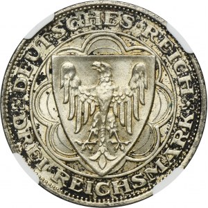 Allemagne, République de Weimar, 3 Marks Berlin 1927 A - Bremerhaven - NGC MS65