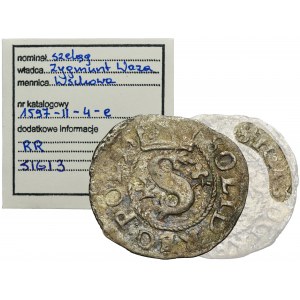 Sigismund III Vasa, Schilling Fraustadt 1597 - RARE, ex. Marzęta