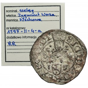 Sigismund III Vasa, Schilling Fraustadt 1597 - RARE, ex. Marzęta