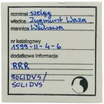 Sigismond III Vasa, Wschowa 1599 - TRÈS RARE, ILLUSTRÉE, ex. Marzęta