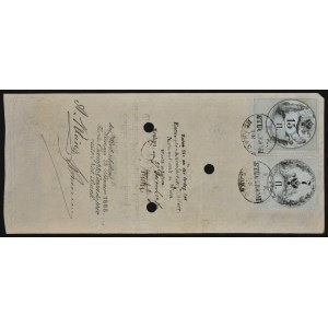 Banque de Pologne - billet à ordre daté de 1867. - signature Rostafinski