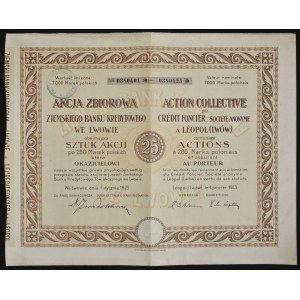 Ziemski Bank Kredytowy S.A., 25 x 280 mkp 1923