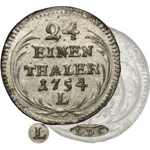 Augustus III of Poland, 1/24 Thaler Leipzig 1754 L/LDC